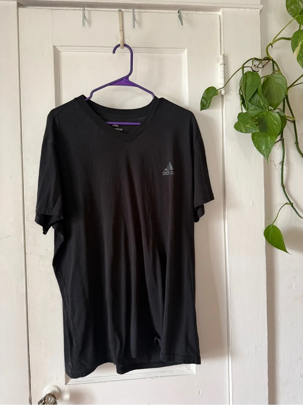 adidas Men’s Black V-Neck Athletic Tee ultimate 2.0
